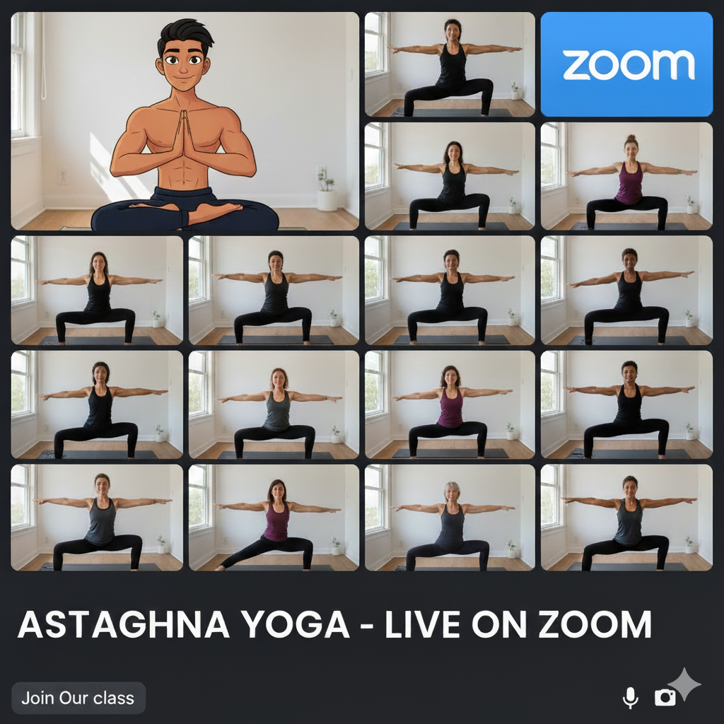 Ashtanga Yoga Practice Class Online Zoom