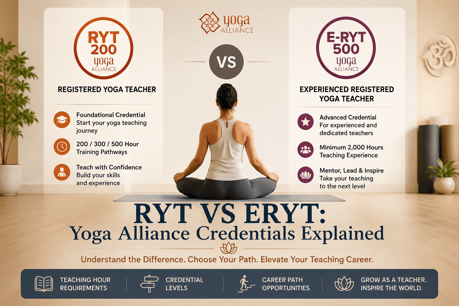 Difference between RYT and ERYT Yoga Alliance